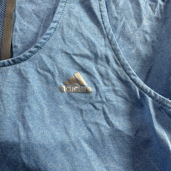 Adidas Blue Fitted Sleeveless Tank Top - Picture 4 of 8